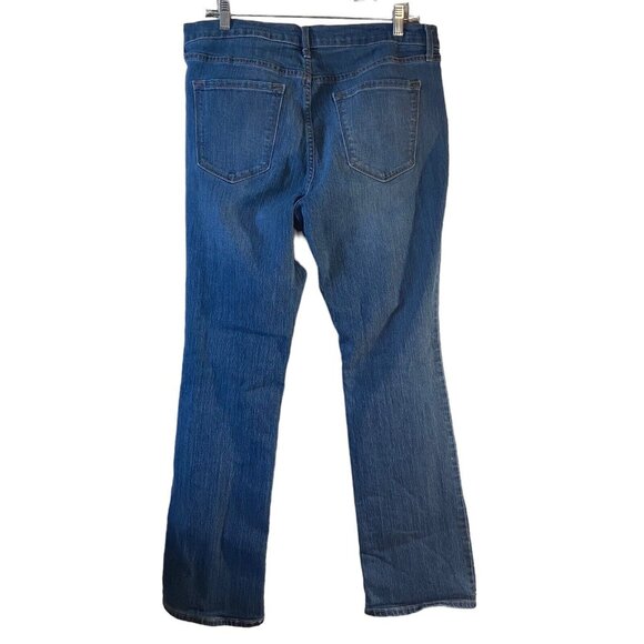 Old Navy Women Med Wash Curvy Mid Rise Bootcut Distressed Denim Jeans Size 12 - Picture 4 of 13